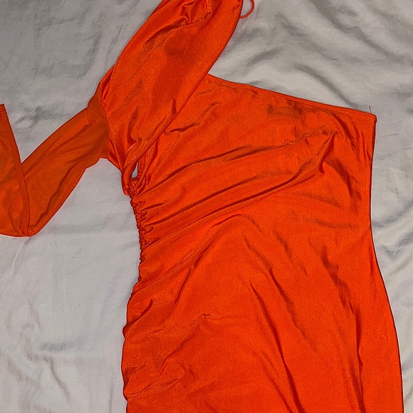 Orange one sleeve dress - Picture 1 of 5